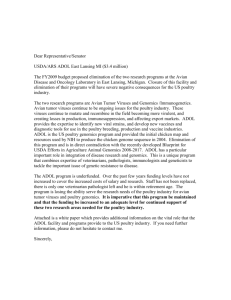 Letter to Senator/Rep. - Poultry Science Association