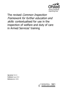 The revised Common Inspection Framework for further