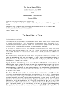 The Sacred Body of Christ - English