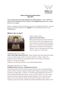 Wells Cathedral Email Newsletter April 2015 This is a printed copy