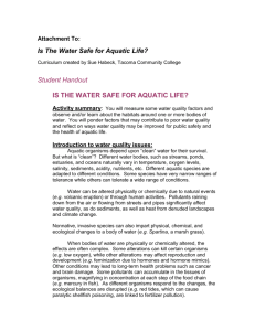 Is The Water Safe for Aquatic Life?
