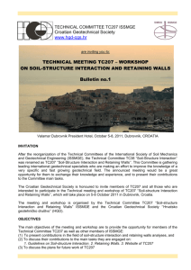 TECHNICAL COMMITTEE TC207 ISSMGE Croatian Geotechnical