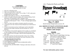 Lamb, Hog & Goat Show Rules & Entry