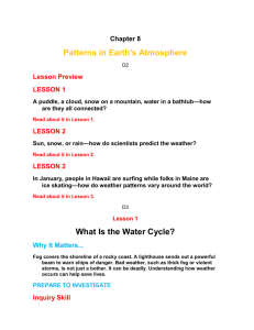 Chapter 8 Patterns in Earth`s Atmosphere D2 Lesson Preview