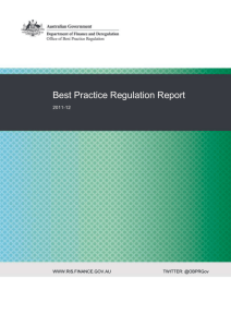 Best Practice Regulation Report 2011-12