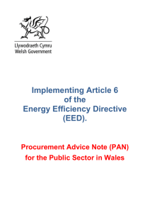 Implementing Article 6 of the Energy Efficiency Directive (EED). P
