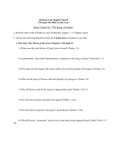 Esther study guide - Harbour Lake Baptist Church