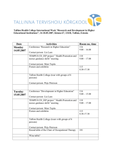 Tallinn Health College International Week “Research and