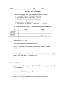 Geologic Time Study Guide