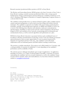 Research associate/postdoctoral fellow position at SUNY at Stony