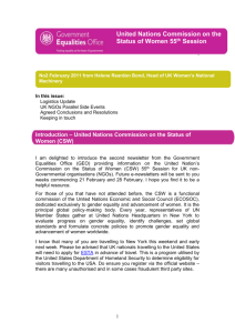 Newsletter 2- Commission on the Status of Women (CSW)