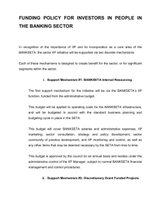 funding policy for investors in people in the banking sector