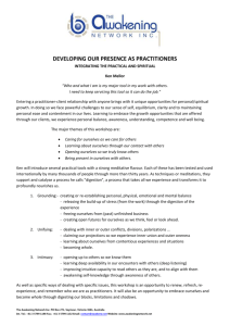 DEVELOPING OUR PRESENCE AS PRACTITIONERS
