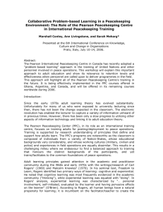 Collaborative Problem-based Learning in a Peacekeeping