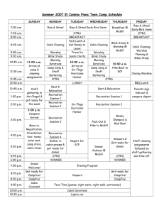 Summer 2000 Luther Village Schedule
