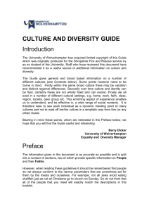 culture and diversity guide - University of Wolverhampton