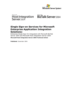 Single Sign-on Services for Microsoft Enterprise Application