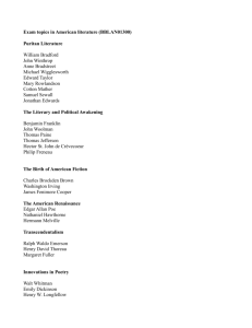 Exam topics in American literature (BBNAN01300)