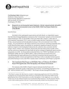 FERC Draft Petition Letter - Spring Creek Homesteading