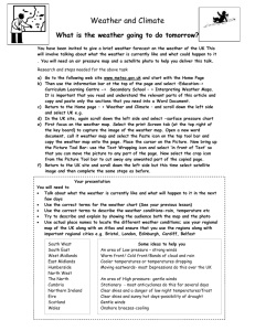8.2 Worksheet on how to present a weather forecast
