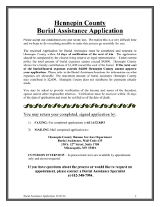 Hennepin County Burial Assistance Application