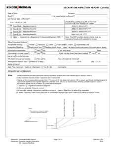 Excavation Inspection Report Form (CSM-002-CAN)