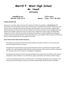 Syllabus 12.13 Astronomy - Tracy Unified School District