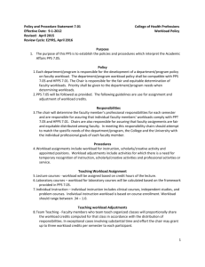 Policy and Procedure Statement 7.01 College of Health Professions
