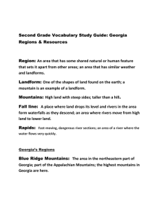 Second Grade Vocabulary Study Guide: Georgia Regions