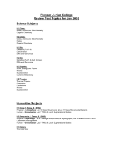 Review Test Topics - Pioneer JC E