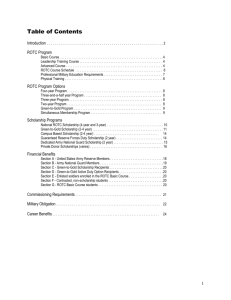 Table of Contents - KSU Army ROTC
