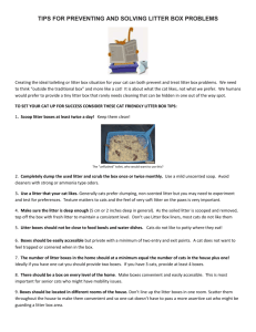 Deer Run`s Handout on Preventing and Solving Litter Box Problems