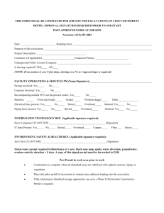 this form shall be completed per job site for excavations of 4 feet or