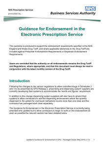 Additional Electronic Prescription Service Guidance for Endorsement