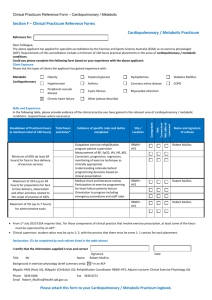 Section F – Clinical Practicum Reference Forms