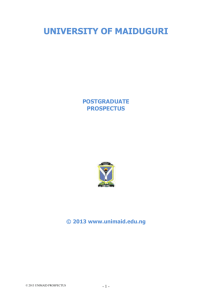 Duration - University Of Maiduguri