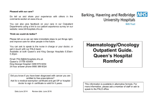 Haematology/Oncology Outpatient Guide, Queen`s Hospital Romford