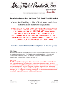 Installation instructions for Single Wall Black Pipe