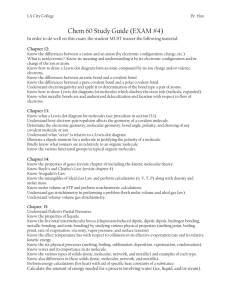 LA City College Dr. Han Chem 60 Study Guide (EXAM #4) In order