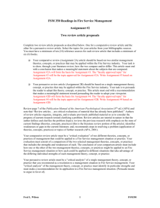 Assignment #2 Two review article outlines