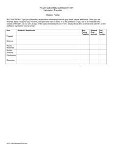 HS 201 Laboratory Submission Form