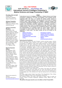 International Journal of Intelligent Computing in Medical Sciences