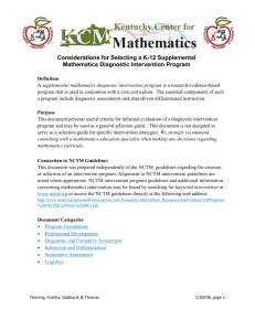 document - Kentucky Center for Mathematics