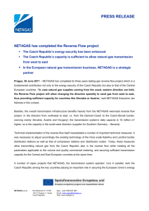 NET4GAS has completed the Reverse Flow project