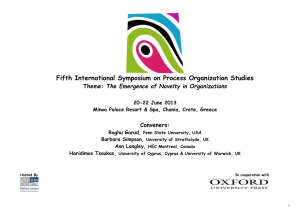 Fifth International Symposium on Process Organization Studies