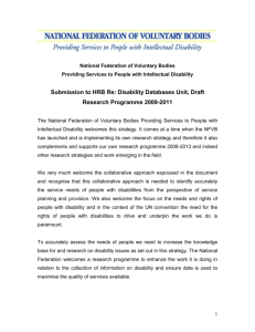 Submission to HRB - National Federation of Voluntary Bodies