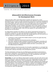 Alliance2015 Aid Effectiveness principles