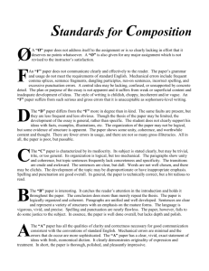Standards for Composition