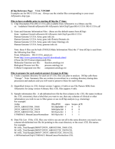 Two-page guide to dChip - MD Anderson Bioinformatics