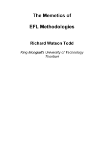 The Memetics of EFL methodologies OHPs